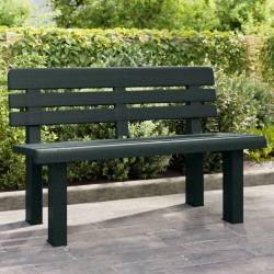 Banc de jardin vert 110x52x71 cm polypropylène 566917566917