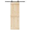Kit de quincaillerie de porte coulissante 152,5 cm acier noir 566919566919