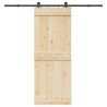 Kit de quincaillerie de porte coulissante 213,5 cm acier noir 566920566920