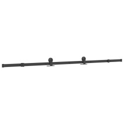 Kit de quincaillerie de porte coulissante 213,5 cm acier noir 566920566920