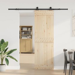 Kit de quincaillerie de porte coulissante 213,5 cm acier noir 566920566920