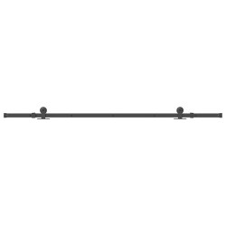 Kit de quincaillerie de porte coulissante 213,5 cm acier noir 566920566920