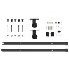 Kit de quincaillerie de porte coulissante 213,5 cm acier noir 566920566920