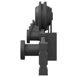 Kit de quincaillerie de porte coulissante 213,5 cm acier noir 566920566920