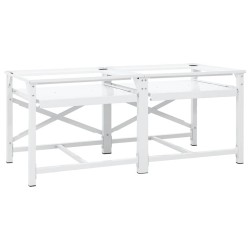 Double socle pour machine à laver étagères coulissantes blanc 566926566926