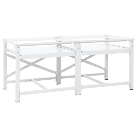 Double socle pour machine à laver étagères coulissantes blanc 566926566926