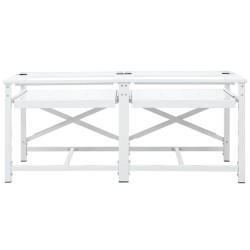 Double socle pour machine à laver étagères coulissantes blanc 566926566926