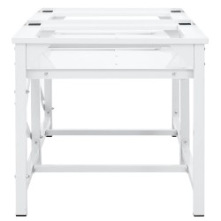 Double socle pour machine à laver étagères coulissantes blanc 566926566926