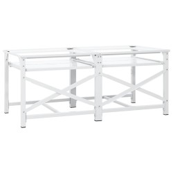 Double socle pour machine à laver étagères coulissantes blanc 566926566926