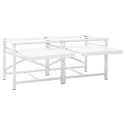 Double socle pour machine à laver étagères coulissantes blanc 566926566926
