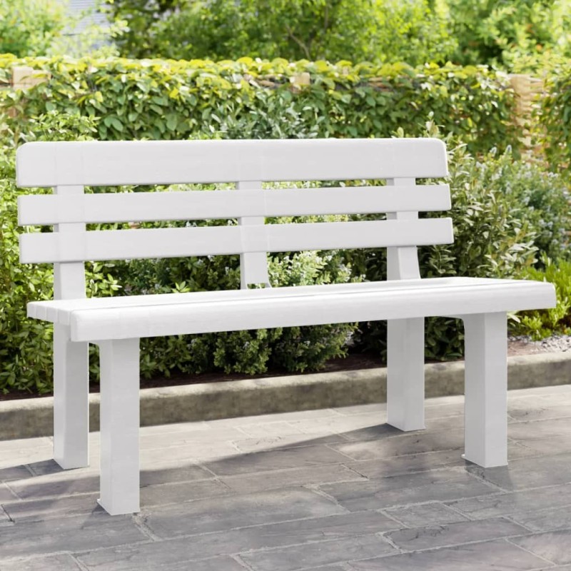 Banc de jardin blanc 110x52x71 cm polypropylène 566928566928