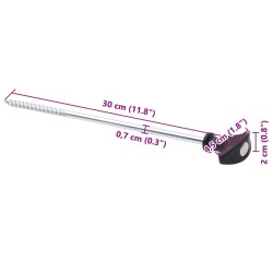 Piquets de tente 24 pcs 30 cm Ø7 mm acier galvanisé 566931566931