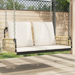 Balancelle avec coussins 105x58x38 cm résine tressée et acier 566938566938
