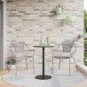 Table de jardin ronde noir Ø50x72 cm acier 566940566940