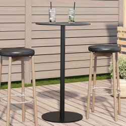 Table de jardin ronde noir Ø60x105 cm acier 566941566941