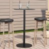 Table de jardin ronde noir Ø60x105 cm acier 566941566941