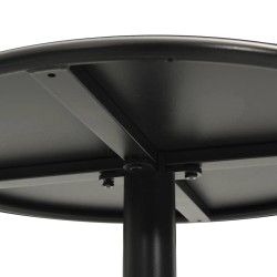 Table de jardin ronde noir Ø60x105 cm acier 566941566941