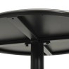 Table de jardin ronde noir Ø60x105 cm acier 566941566941