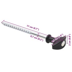 Piquets de tente 24 pcs 17 cm Ø7 mm acier galvanisé 566942566942