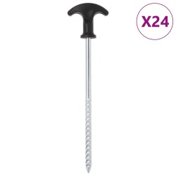 Piquets de tente 24 pcs 20 cm Ø7 mm acier galvanisé 566943566943