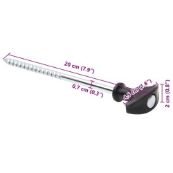 Piquets de tente 24 pcs 20 cm Ø7 mm acier galvanisé 566943566943