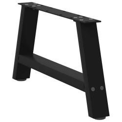 Pieds de table basse en forme de A, 2 pièces, noir, 70 x (30-31) cm, acier 566947566947