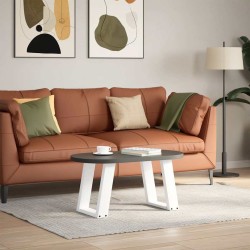 Pieds de table basse en U 2 pièces Blanc 38 x (42-43) cm Acier 566952566952