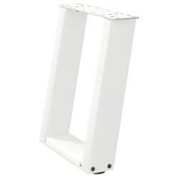Pieds de table basse en U 2 pièces Blanc 38 x (42-43) cm Acier 566952566952