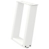 Pieds de table basse en U 2 pièces Blanc 38 x (42-43) cm Acier 566952566952