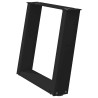 Pieds de table basse en U, 2 pièces, noir, 50 x (42-43) cm, acier 566954566954