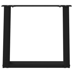 Pieds de table basse en U, 2 pièces, noir, 50 x (42-43) cm, acier 566954566954