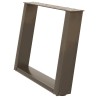 Pieds de table basse en U, 2 pièces, acier naturel, 70 x (42-43) cm 566959566959