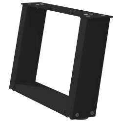Pieds de table basse en U, 2 pièces, noir, 40 x (30-31) cm, acier 566962566962