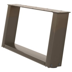 Pieds de table basse en U, 2 pièces, acier naturel, 70 x (30-31) cm 566965566965