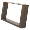 Pieds de table basse en U, 2 pièces, acier naturel, 70 x (30-31) cm 566965566965