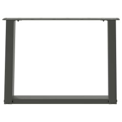 Pieds de table basse en U 2 pièces Anthracite 70 x (42-43) cm Acier 566966566966