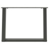 Pieds de table basse en U 2 pièces Anthracite 70 x (42-43) cm Acier 566966566966