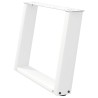 Pieds de table basse en U 2 pièces Blanc 60 x (42-43) cm Acier 566967566967