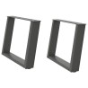 Pieds de table basse en U 2 pièces Anthracite 60 x (42-43) cm Acier 566968566968