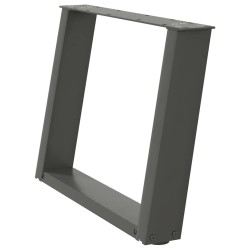 Pieds de table basse en U 2 pièces Anthracite 60 x (42-43) cm Acier 566968566968