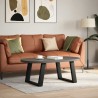 Pieds de table basse en U, 2 pièces, noir, 60 x (42-43) cm, acier 566970566970