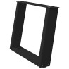 Pieds de table basse en U, 2 pièces, noir, 60 x (42-43) cm, acier 566970566970
