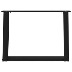 Pieds de table basse en U, 2 pièces, noir, 60 x (42-43) cm, acier 566970566970