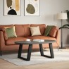 Pieds de table basse en U 2 pièces Noir 70 x (42-43) cm Acier 566971566971