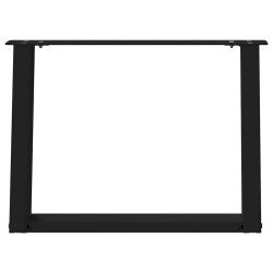 Pieds de table basse en U 2 pièces Noir 70 x (42-43) cm Acier 566971566971