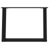 Pieds de table basse en U 2 pièces Noir 70 x (42-43) cm Acier 566971566971
