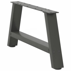 Pieds de table basse en forme de A, 2 pièces, anthracite, 60 x (30-31) cm, acier 566972566972