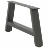 Pieds de table basse en forme de A, 2 pièces, anthracite, 60 x (30-31) cm, acier 566972566972