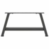 Pieds de table basse en forme de A, 2 pièces, anthracite, 60 x (30-31) cm, acier 566972566972