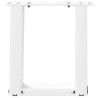 Pieds de table basse en U 2 pièces Blanc 30 x (30-31) cm Acier 566974566974